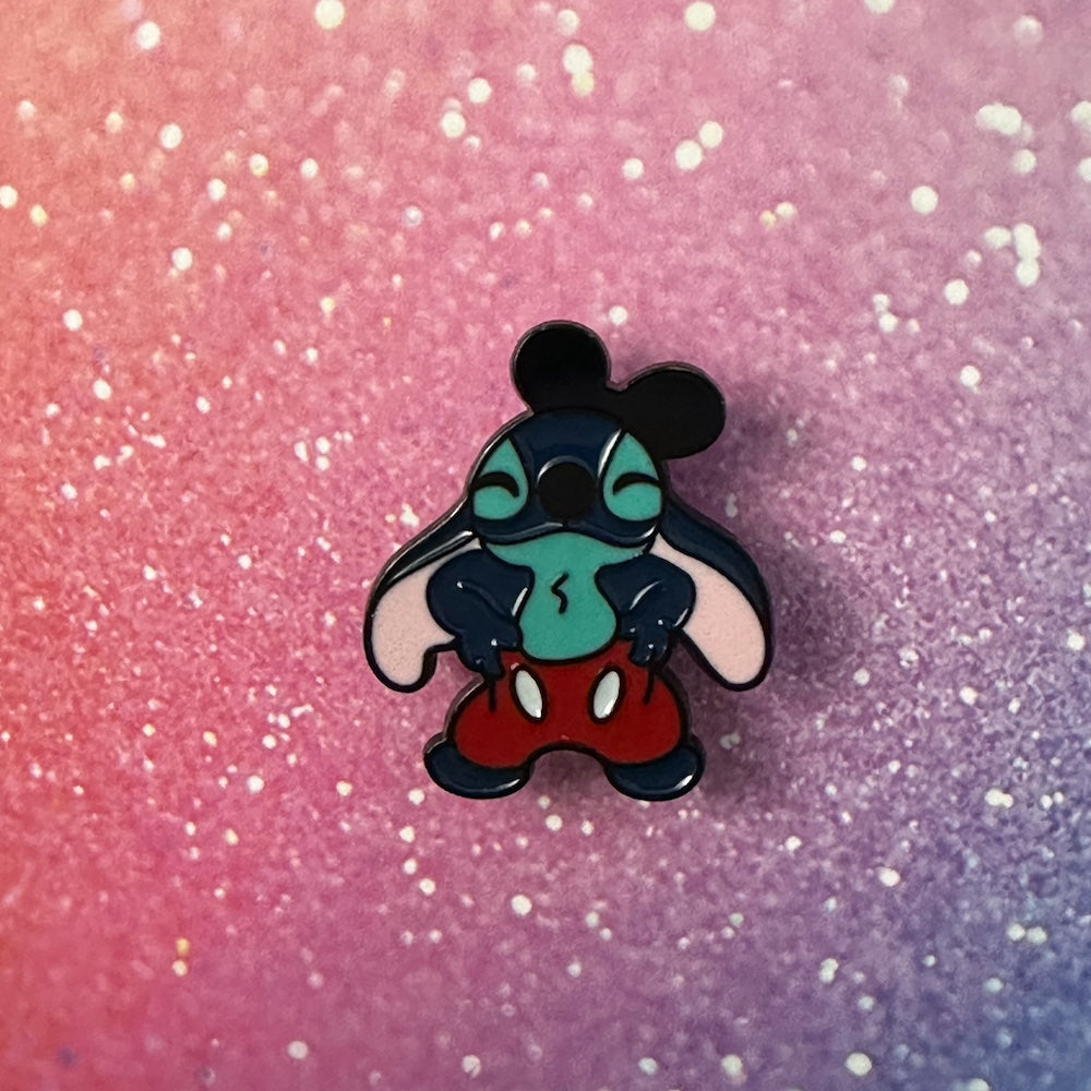 Mickey Stitch Enamel Pin