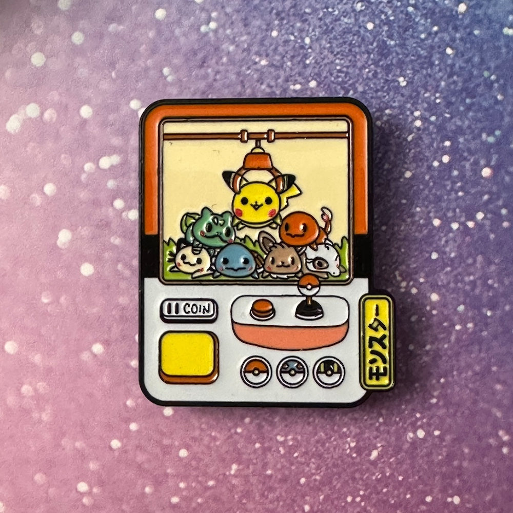 Pokemon Gashapon Claw Machine Enamel Pin