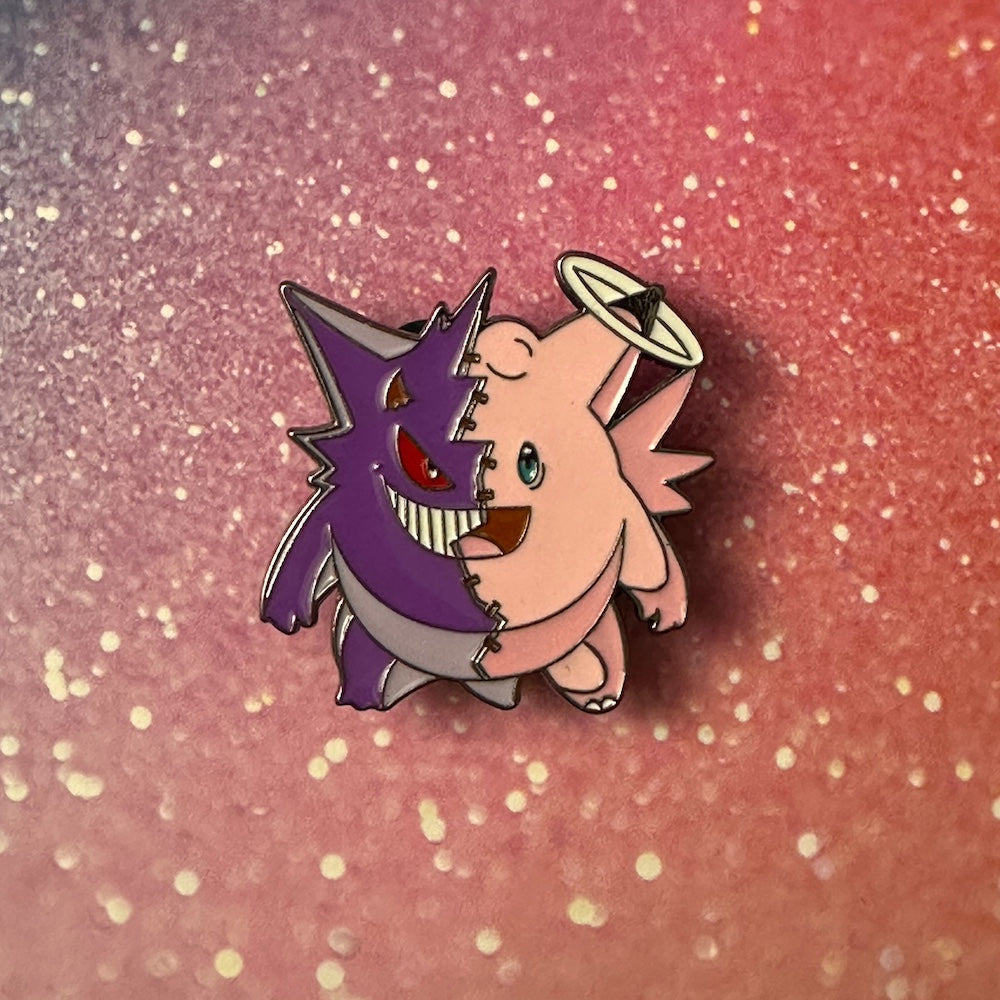 Pokemon Gengar and Clefairy Enamel Pin