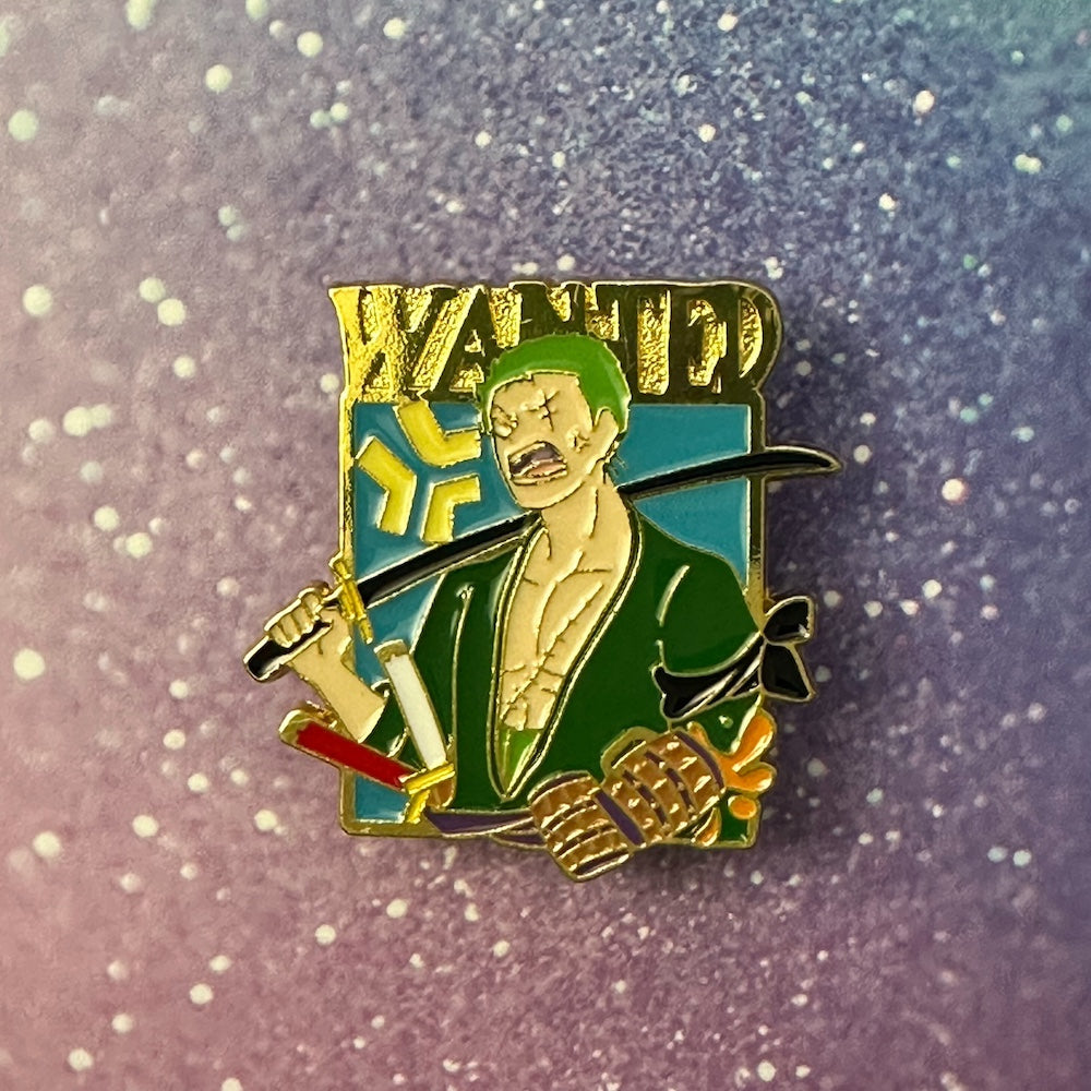 One Piece Wanted Zoro Enamel Pin