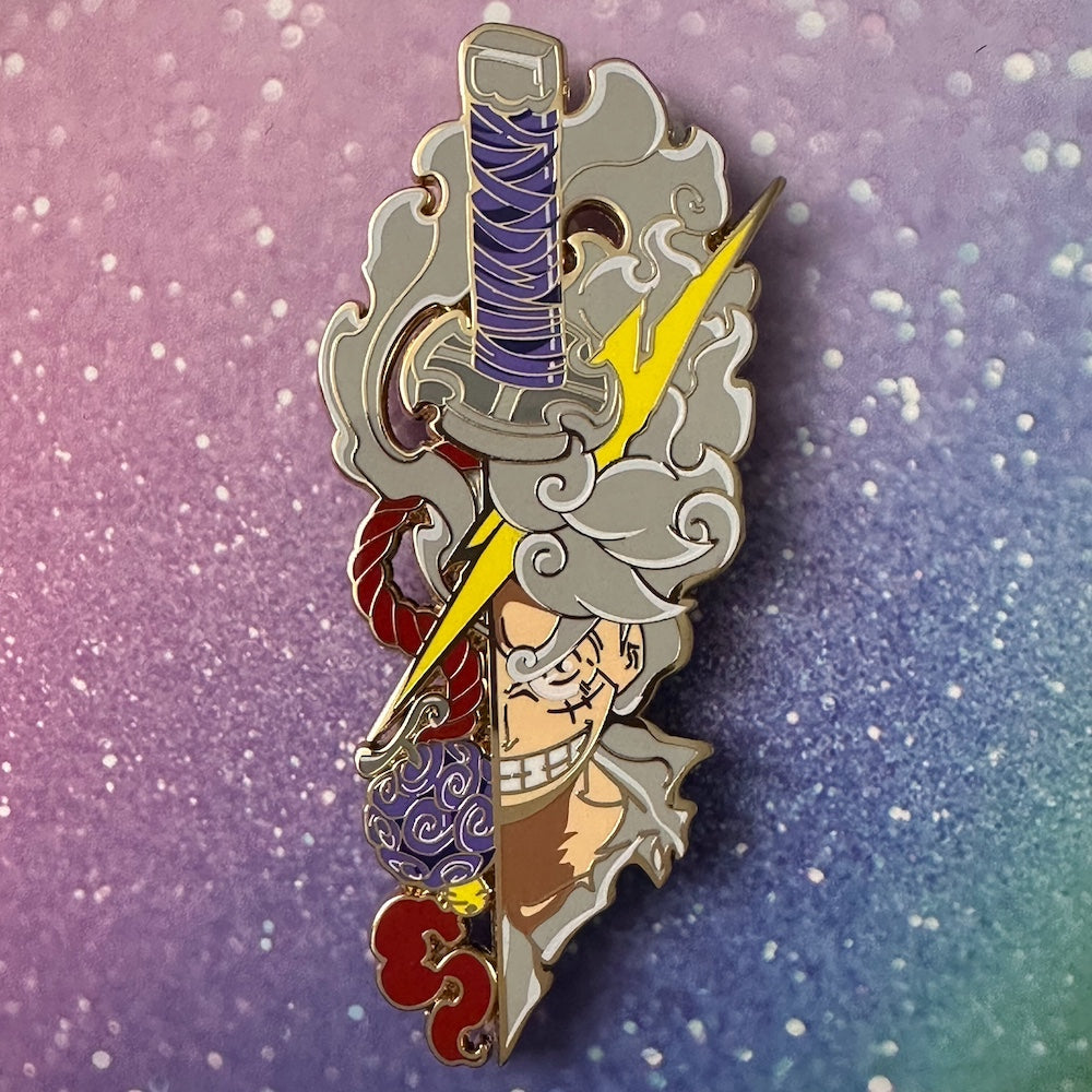 One Piece Luffy Dagger Enamel Pin