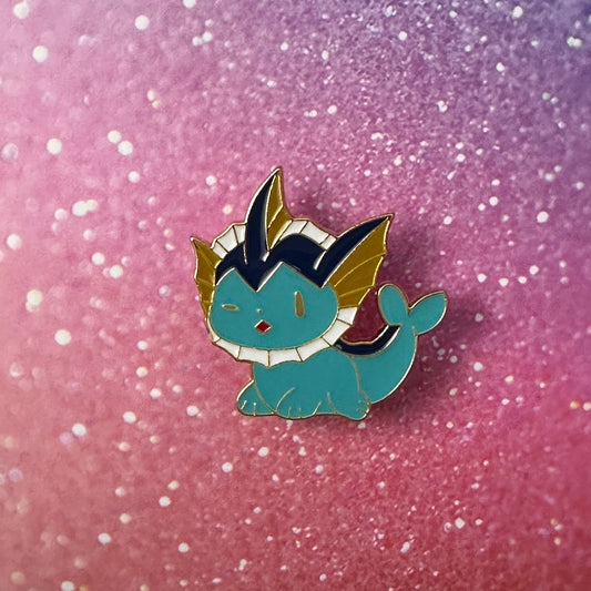 Pokemon Chibi Vaporeon Enamel Pin