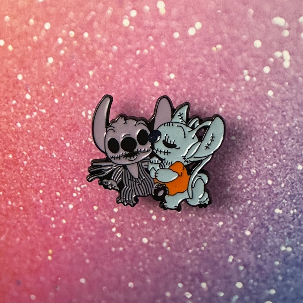 Stitch & Angel Nightmare Before Xmas Enamel Pin