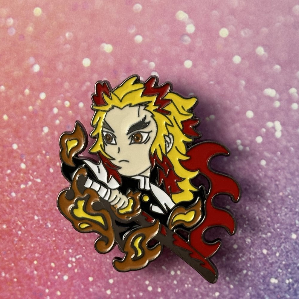 Demon Slayer Flame Rengoku Enamel Pin