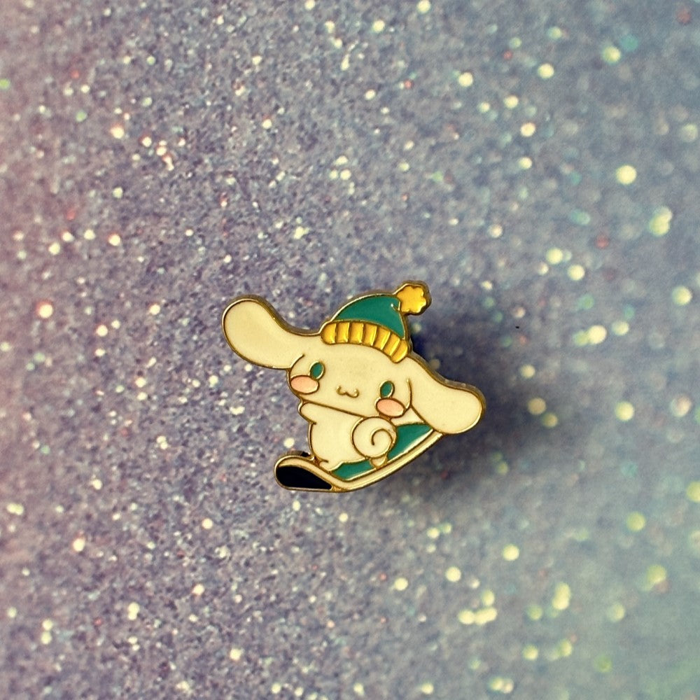 Sanrio Snowboarding Cinnamoroll Enamel Pin