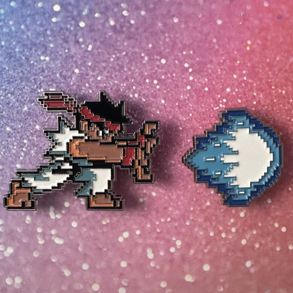 Street Fighter Haduoken Ryu Enamel Pin