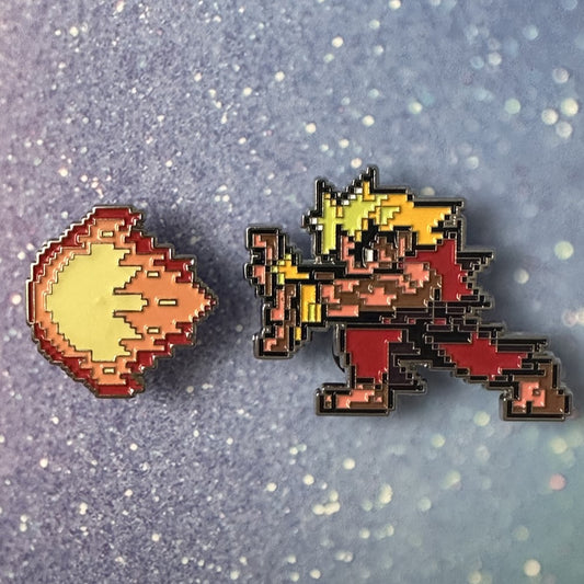 Street Fighter Haduoken Ken Enamel Pin