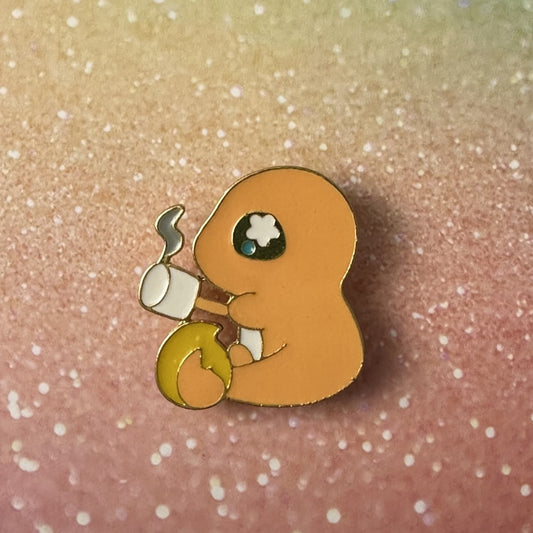 Pokemon Charmander Roasting Marshmallow Enamel Pin