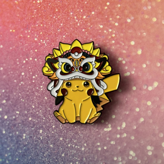 Pokemon Lion Dance Pikachu Enamel Pin