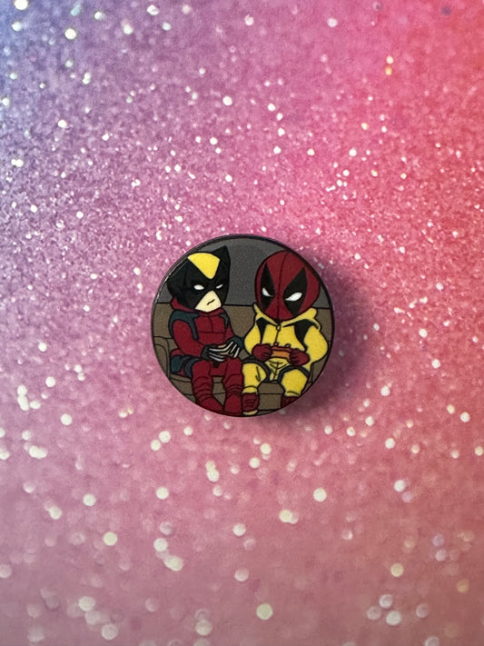 Marvel Deadpool and Wolverine Mask Switch Enamel Pin