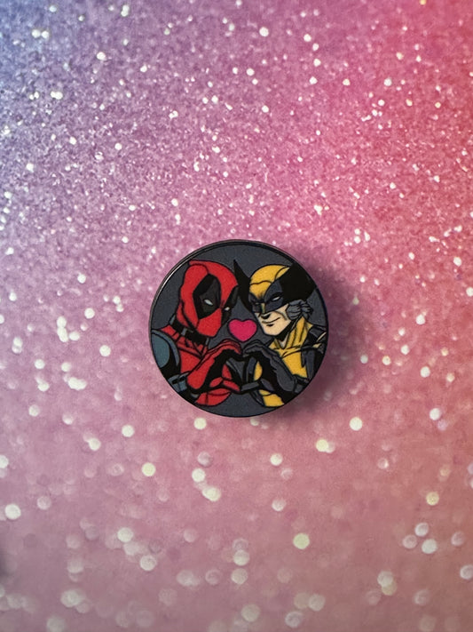 Marvel Deadpool and Wolverine Circle Enamel Pin