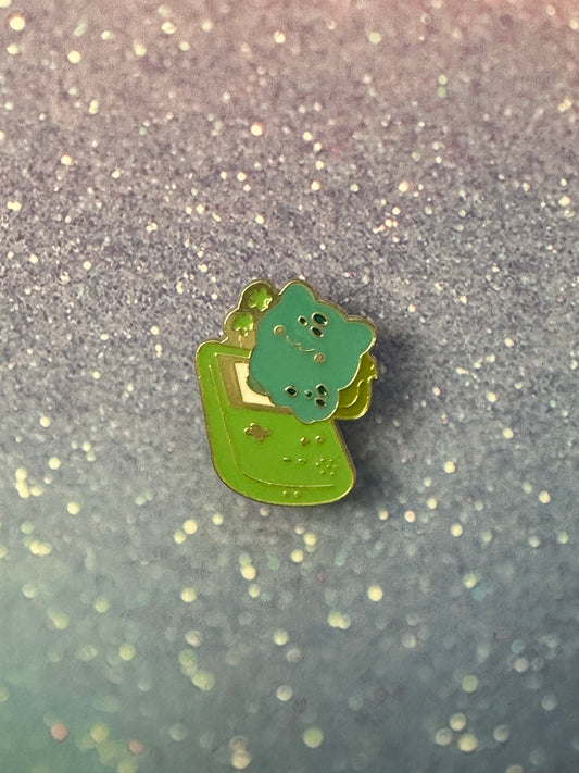 Pokemon Bulbasaur Surfing Gameboy Enamel Pin