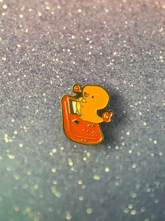 Pokemon Charmander Surfing Gameboy Enamel Pin