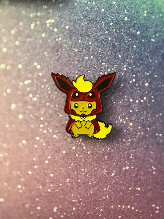 Pokemon Pikachu Flareon Enamel Pin