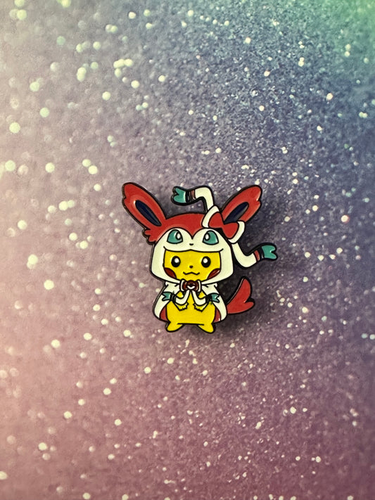 Pokemon Pikachu Sylveon Enamel Pin