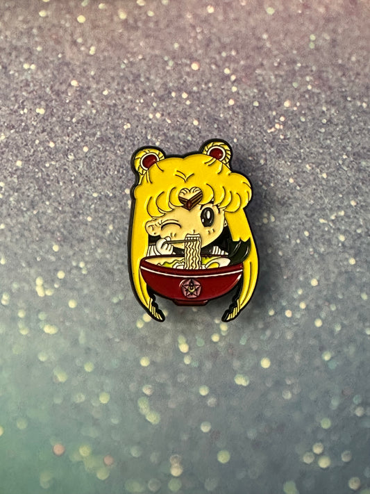 Sailormoon Eating Ramen Enamel Pin