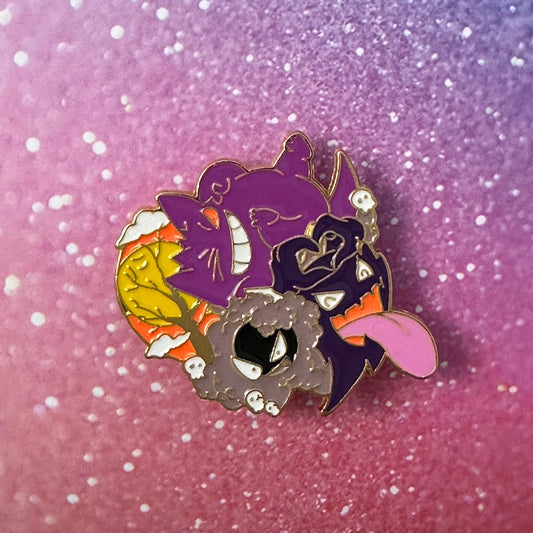 Pokemon Silly Gengar Evolutions Enamel Pin