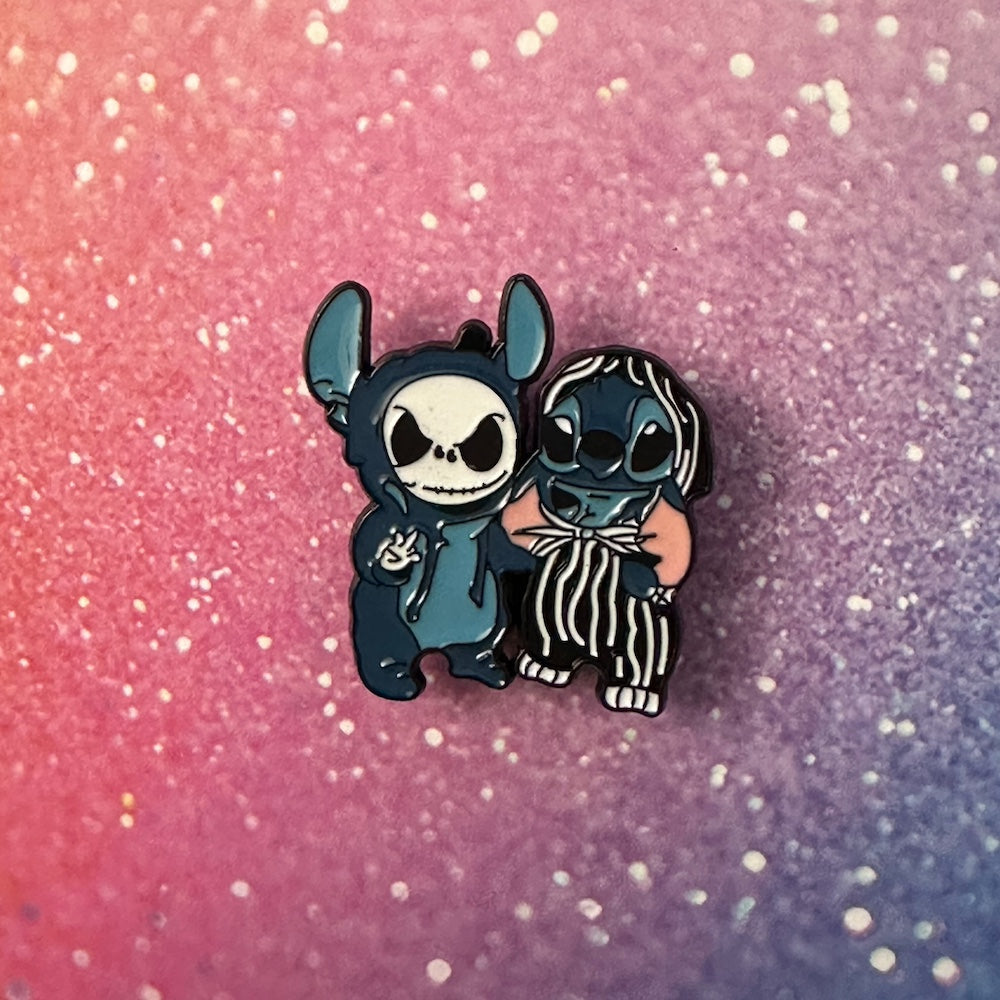 Stitch and Jack Skellington Enamel Pin